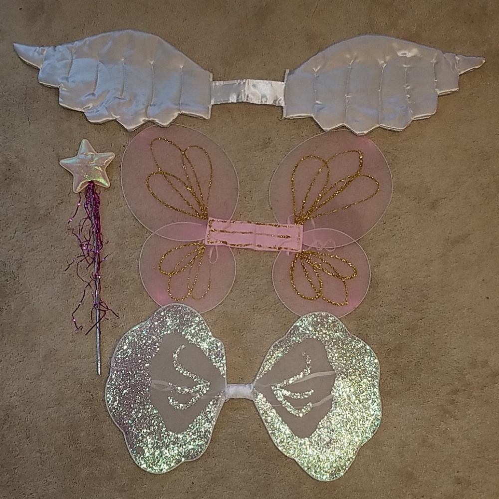 3 Costume Wings and Wand